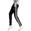 Adidas Striped Design Comfortable Soft Simple Mid-Rise Retro Sports Long Pants Knitted Sports Pants Women bottoms Black BK5209