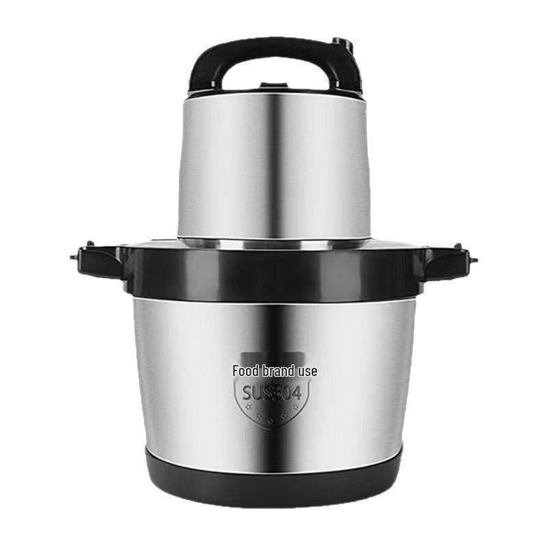 8L Multifunktionaler Edelstahl Fleischwolf & Gemüsemixer - Knoblauchhackmesser