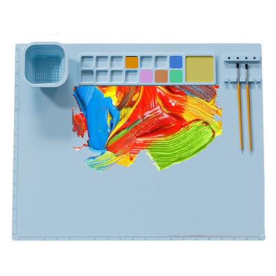 Tampă de pictură durabilă, pliabilă, ușor de curățat, lavabilă, covoraș de desen pentru studenți, covoraș de pictură din silicon, accesorii pentru artist