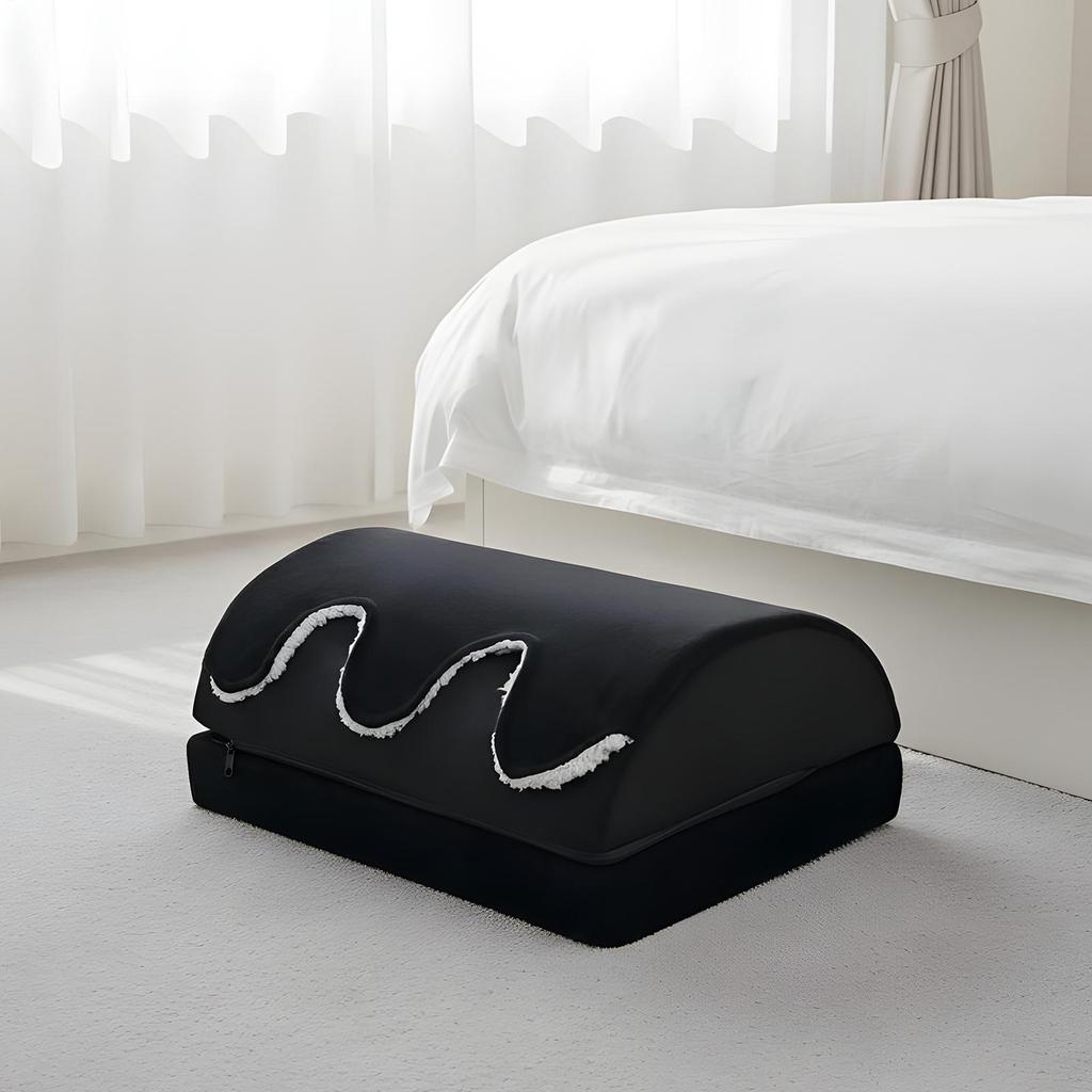 Foot Rest Under Desk Adjustable Heights Supports Desk Foot Stool With Warm Pocket For Living Room Bed Study Kitchen Home Dorm