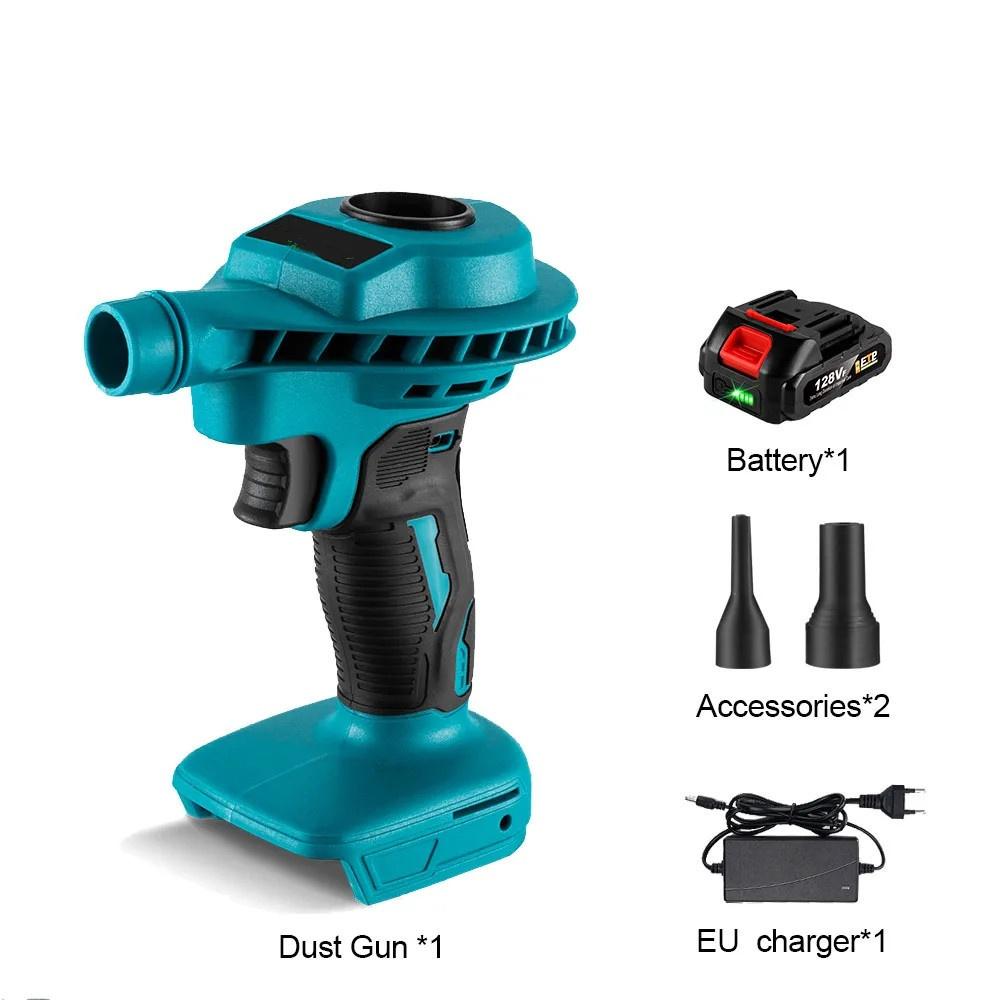 2 IN 1 Cordless Air Dust Machine Efficient Rechargeable Vacuum Clean Inflator Computer Cleaning Power Tool