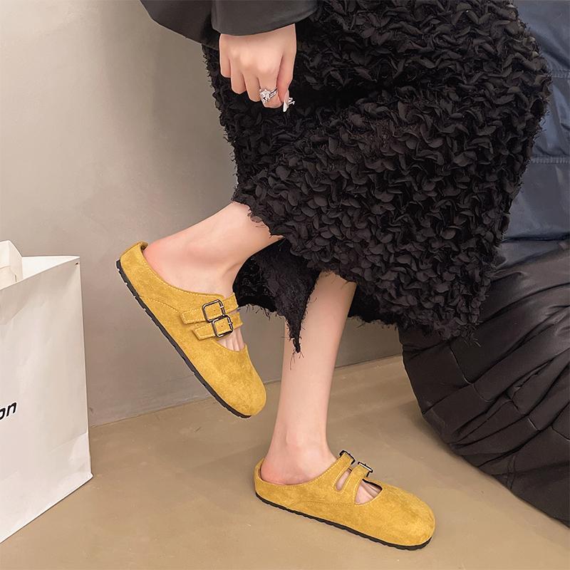 Fashion Shoes Cover Toe Loafers Woman's Slippers Platform Slides 2025 Spring Loafers Female Shoes House Slippers Platform Cover Toe Slid