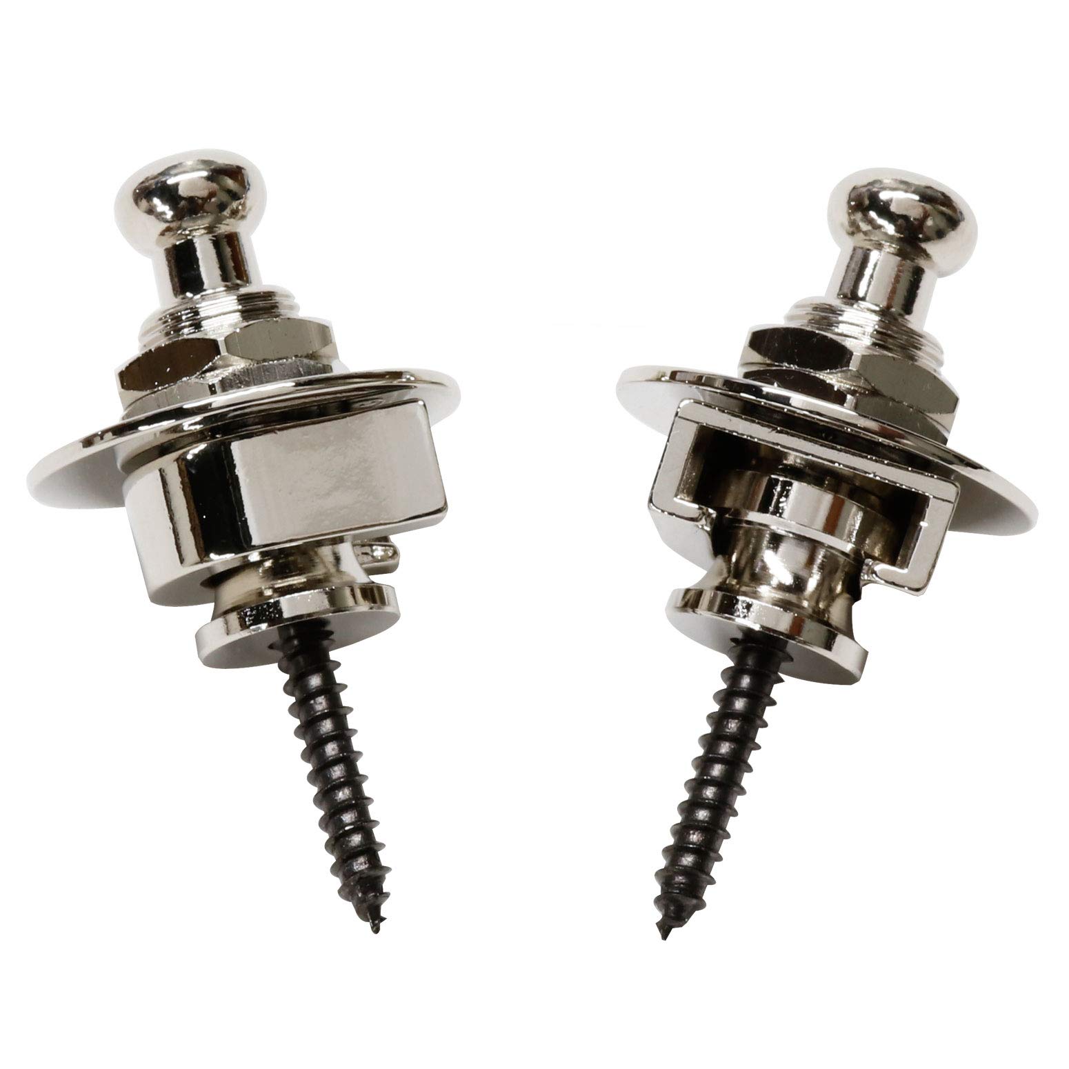 

Замки для ремня Parksons Metal Strap Lock Pins для гитары и набор для бас-гитары, 2 шт., никель, PSL-700N
