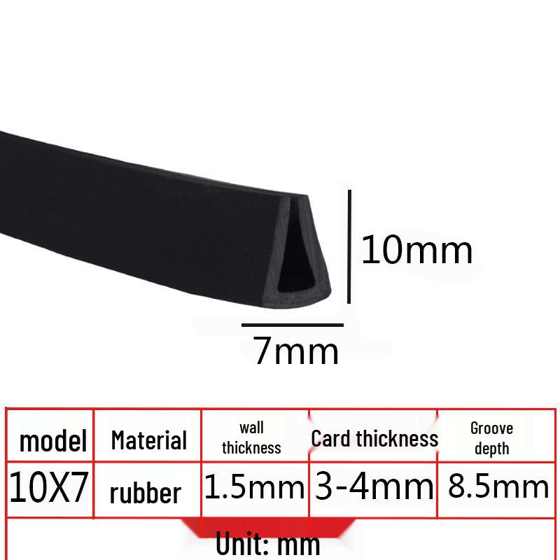 U-Shaped Rubber Anti-Collision Edge Strip for Glass Sealing