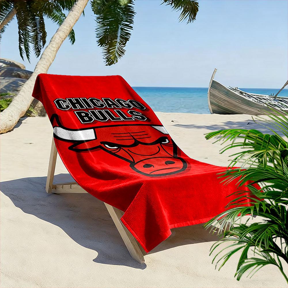 Chicago Bulls Red Bull Logo A must-have beach towel for beach travel