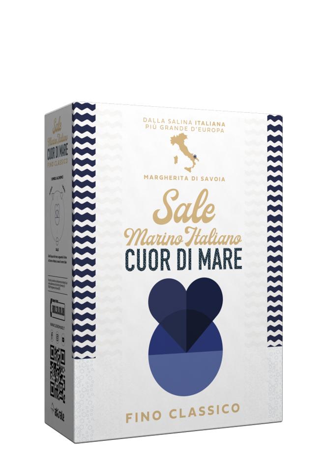 Jemnozrnná morská soľ sale fino 1 kg - cuor di mare