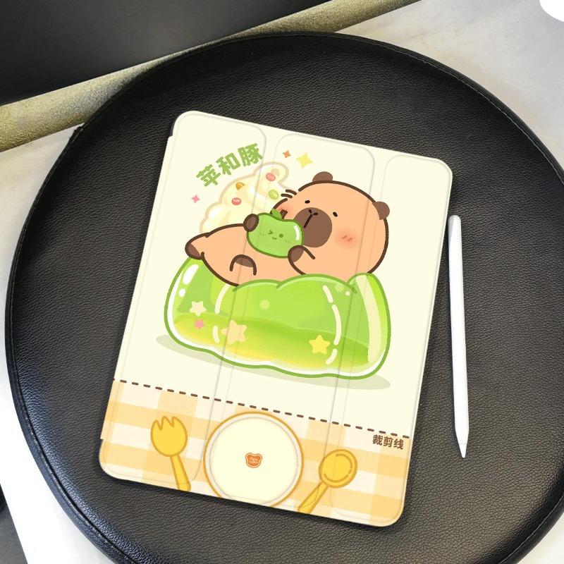 Capybara Flip Smart Cover IPad 10th Generation Case 2022 Air6 5 4 IPad Pro 11 2020 Ipad Mini6 8.3 2018 9.7 5/6th Air 2/3 10.5 ipad mini6 8.3