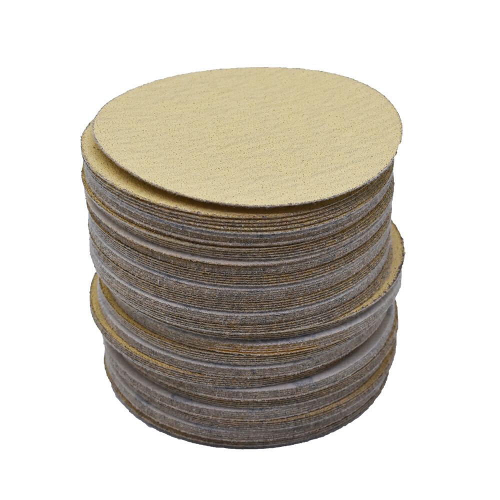 100Pcs 5" Sanding Disc NO-Hole Flocking Sandpaper Hook Loop Grit 60-320