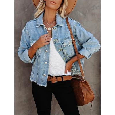 Autumn Women's Short Loose Jacket Denim Jacket
