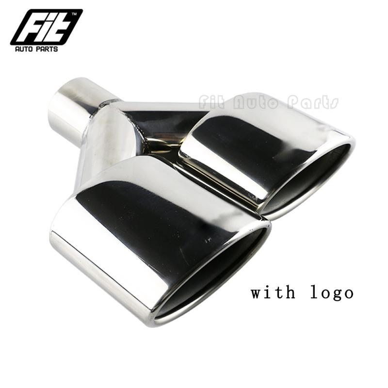 1 PCS Car Muffler Exhaust Tips Y type Oval dual exhaust tip for W204 C-class modifiy C63
