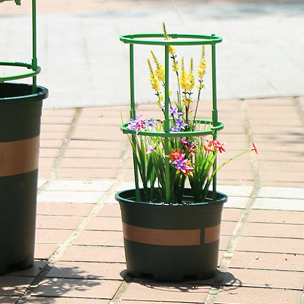 2-layer Plant Support Pile Support Frame For Tomato Plant Climbing Support Rack Round Climbing Vines Cucumber Stake Holder