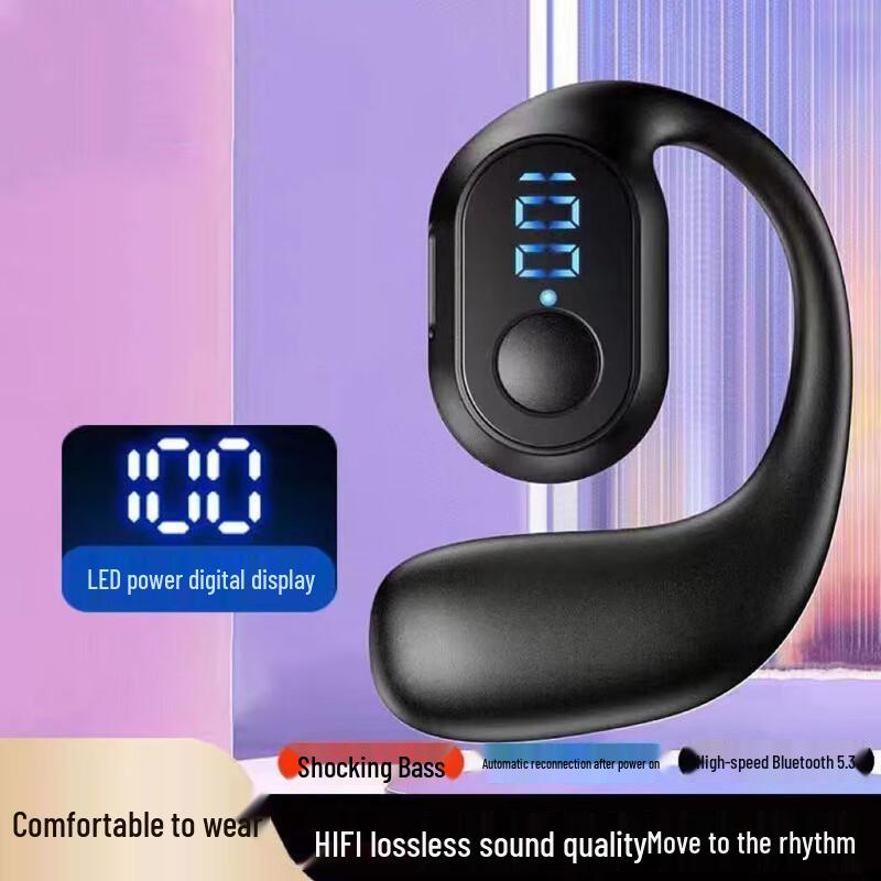 XD3E Bluetooth Earphones: Painless Wear, High-Quality Sound, Digital Battery Display, Sports Ear Hook, Super Long Standby.