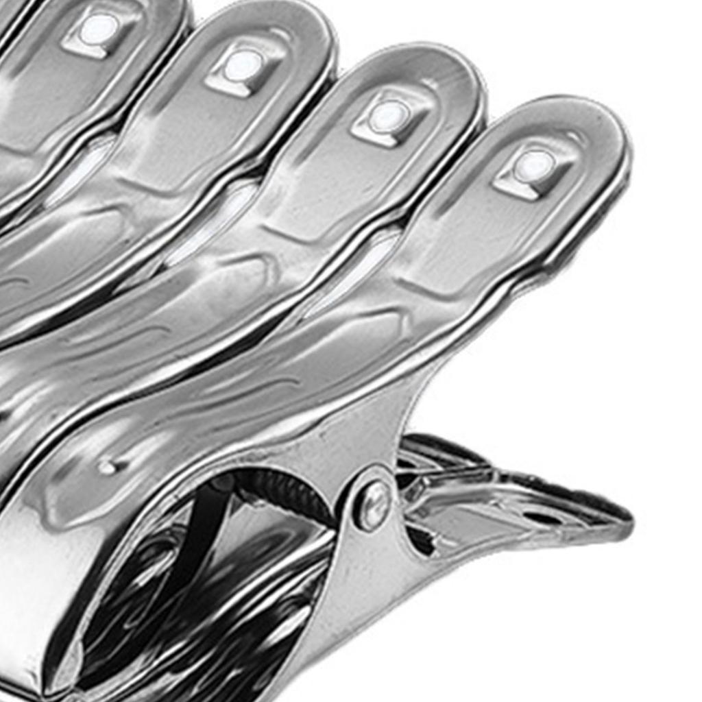 Heavy Duty Clothes Pins 6pcs Stainless Steel Clothespins Windproof Metal Large Clothes Pins Quilt Clamps for Home Use