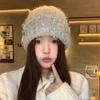 Large Head Circumference Knitted Woolen Hat Women's Autumn and Winter Cold Protection Ear Protection Hat Retro Face Showing Small Hat New Style