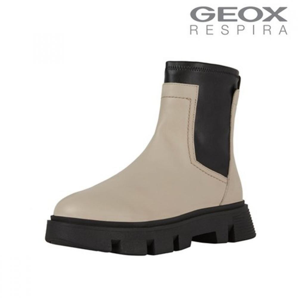Geox Женские S Комфортные ботильоны chelSea Bilde W1b26ua2w91 Белый Черный 35(225)