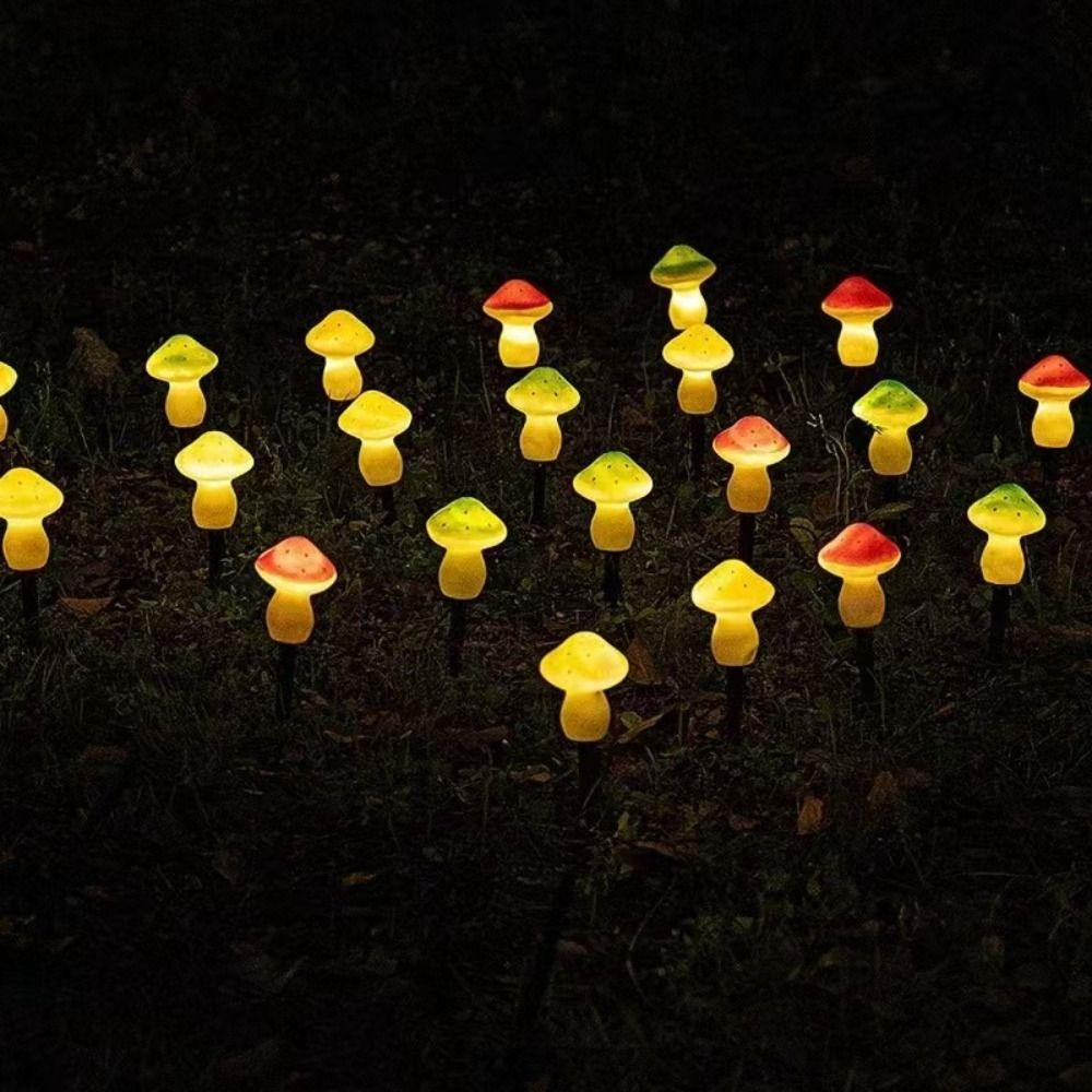 Waterproof Mushroom Lamp 8 Modes LED Solar Mushroom Light Wedding Solar String Light Yard