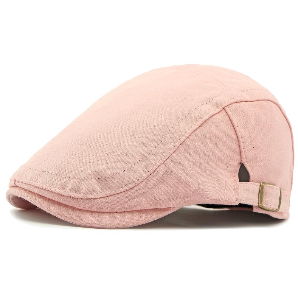 HT4813 Mens Berets Women Classic Solid Plain Artist Painter Beret Hat Adjustable Ivy Flat Cap 100% Cotton Male Female Beret Cap