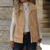 Women's Cardigan Zipper Loose Pocket Jacket Double-sided Plush Vest