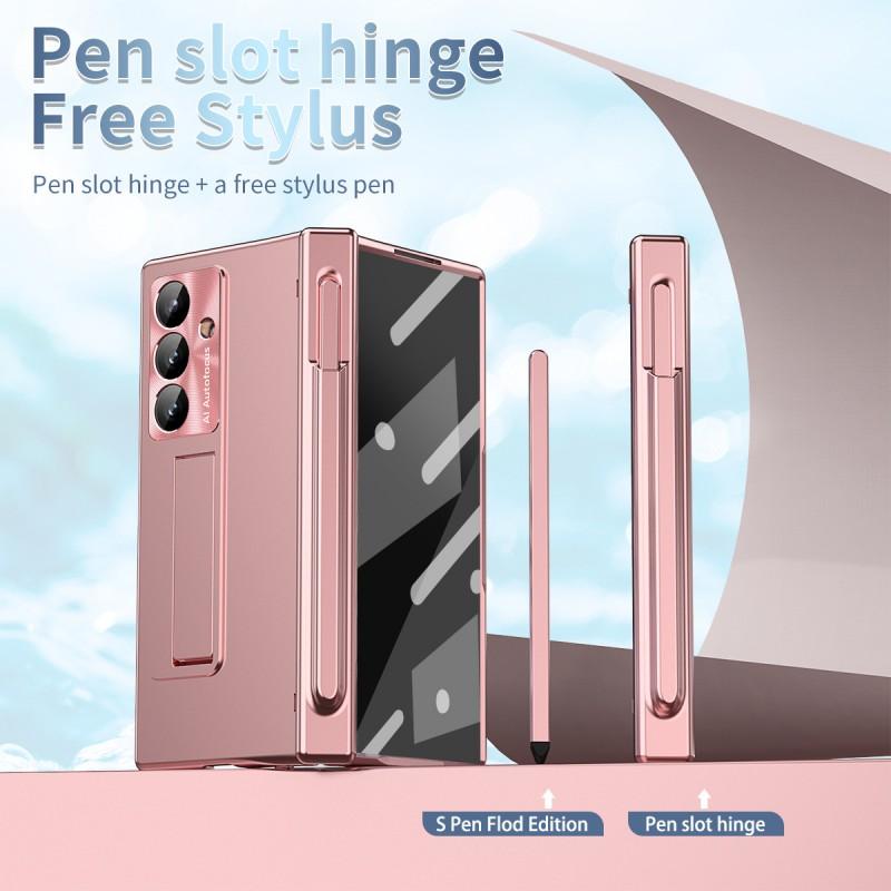 Galaxy Z Fold8 Case With Dual Hinge Support Pen Slot Electroplated Transparent Full Coverage Protective Cover