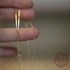 925 Silver Plating 14K Gold Simple Chain Necklace for Women Fashionable Temperament Versatile Jewelry