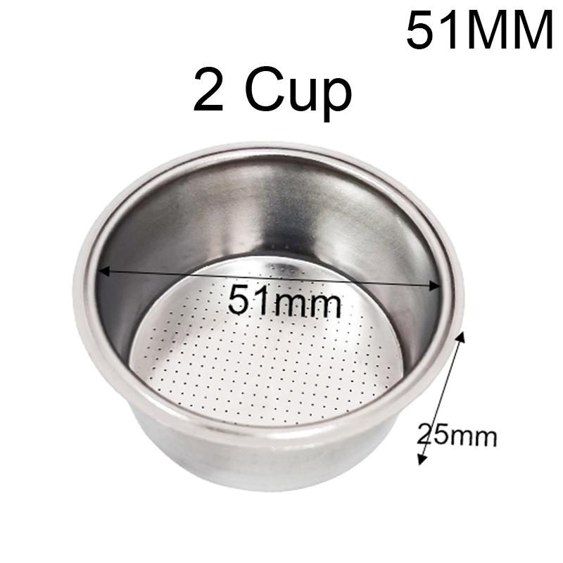 1Pcs 51mm 58mm 1 cup 2 cup 4 cup filter Replacement Filter Basket for Coffee Bottomless Portafilter