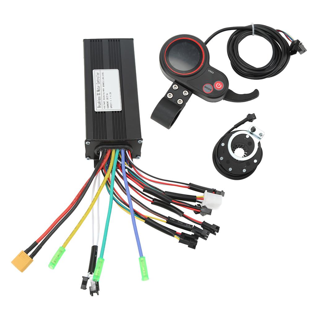 24V 36V 48V 30A Sinewave Brushless Motors Controller Colorful V889 Panel Power Assist Sensor Electric Bike Conversion