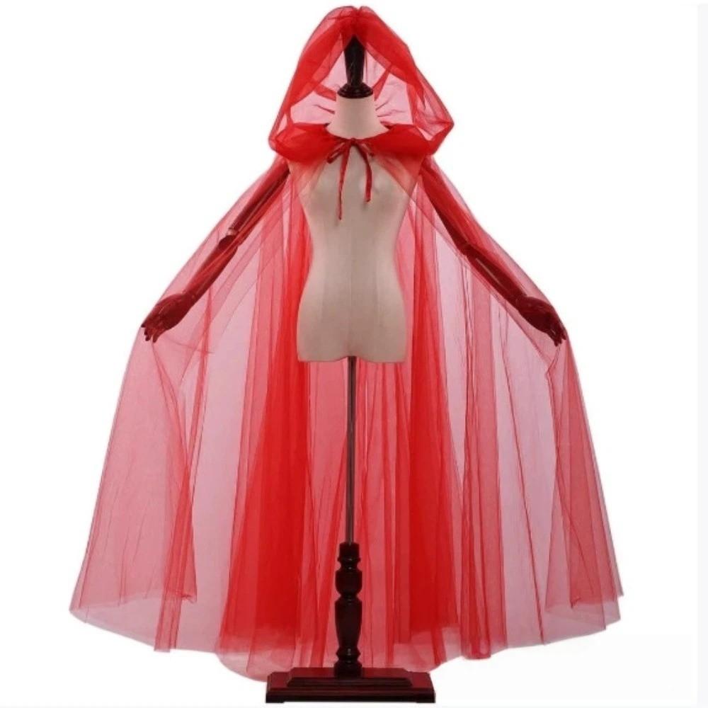 Märchen Hexe Zauberer Kapuzenmantel 150cm/59in Cosplay Kostüm Umhang Rotkäppchen Weihnachten