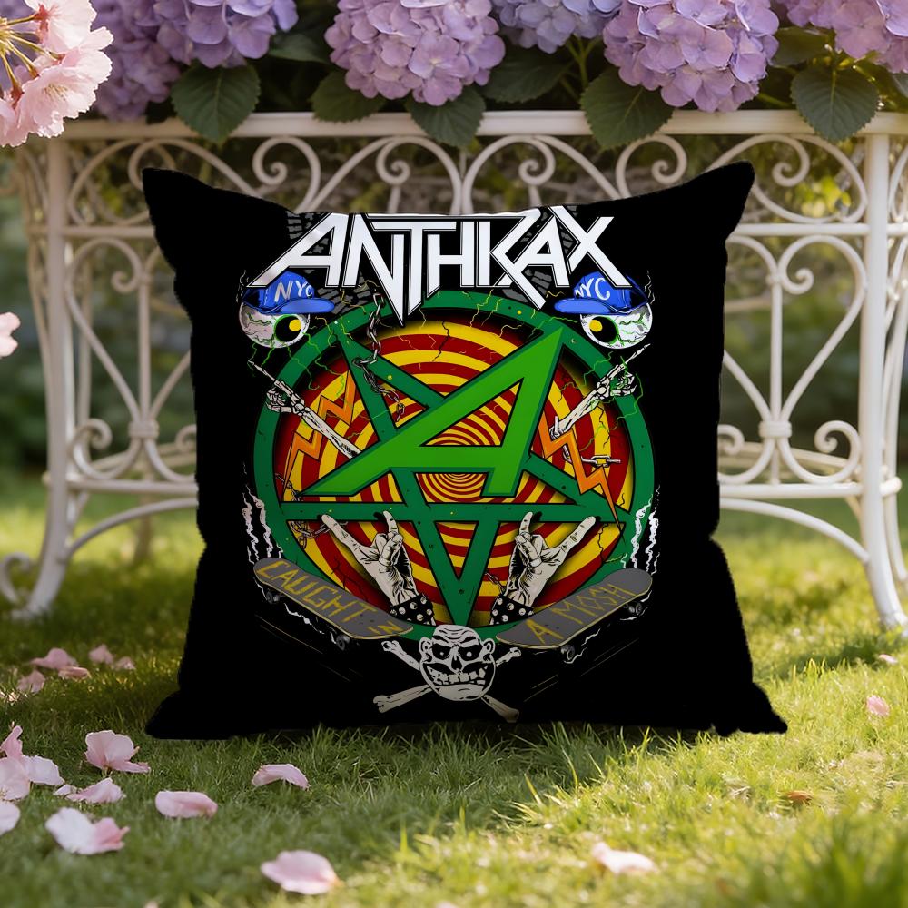 A-Anthrax Band Cushion Cover Home & Car Dual-Scene Pillow Cover: Reversible for Premium Comfort