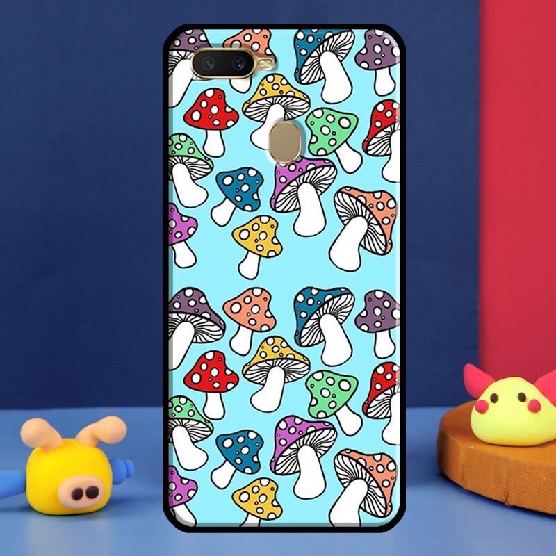 Psychedelic Mushrooms Florals Case For Oppo A96 A76 A16 A74 A94 A54 S A57 A77 A58 A78 A98 A5 A9 A91 A15 A17 A52 A72 Cover