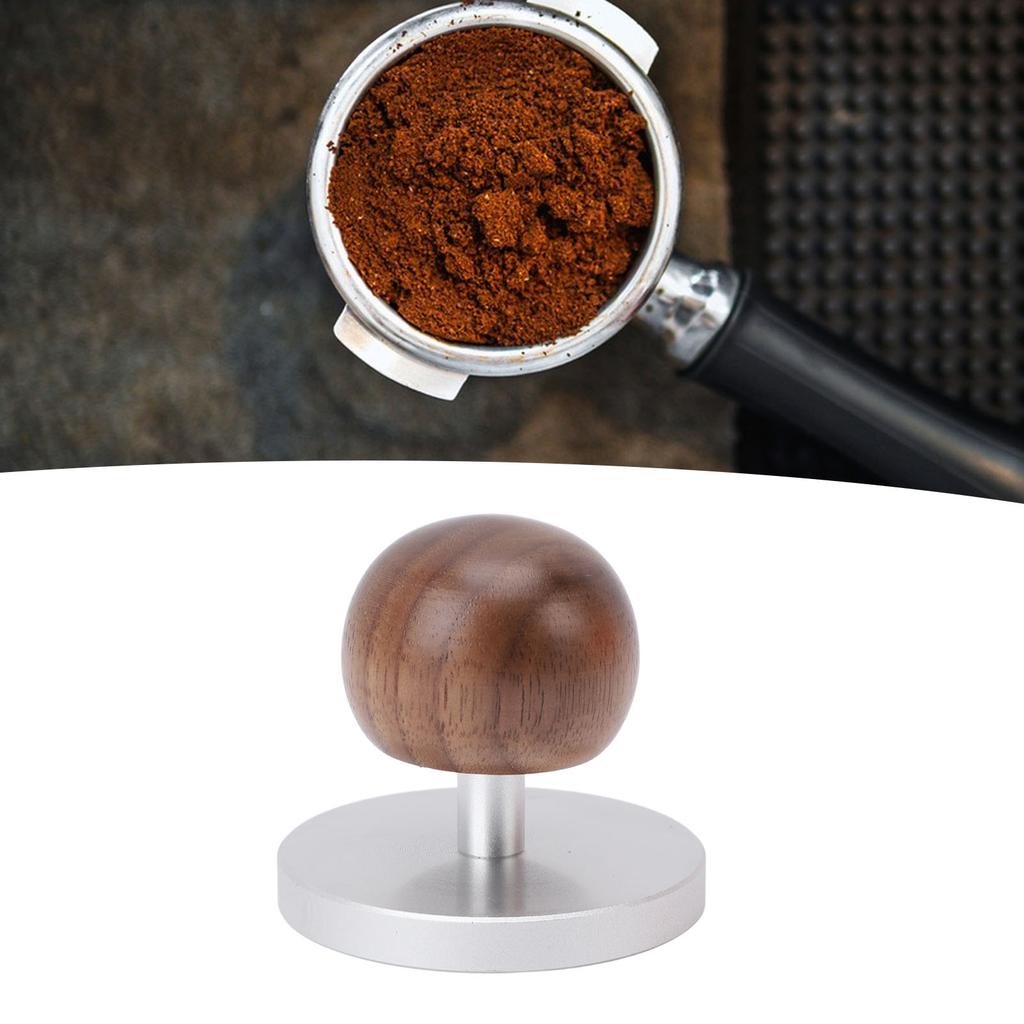 Coffee Tamper Wooden Handle Professional Uniform Pressing Small Coffee Tamping Tool for Home Cafe