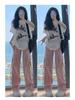 Women's Pink High-Waist Parachute Overalls - Quick-Drying, Wide-Leg, Casual American Sports Pants for Spring, Summer, and Autumn