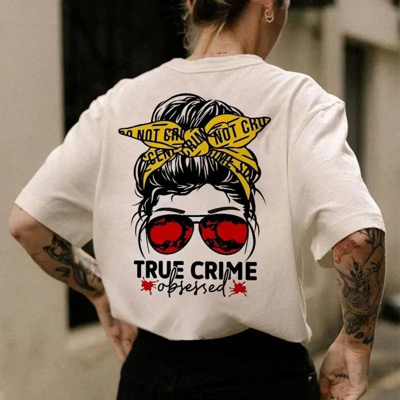 TRUE CRIME Print Women s T-shirt XXXXL