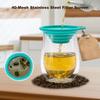 Fine Mesh Sieve Silicone Collapsible Tea Strainers for Loose Tea with Stainless Steel Filter Kitchen Gadgets Accessories