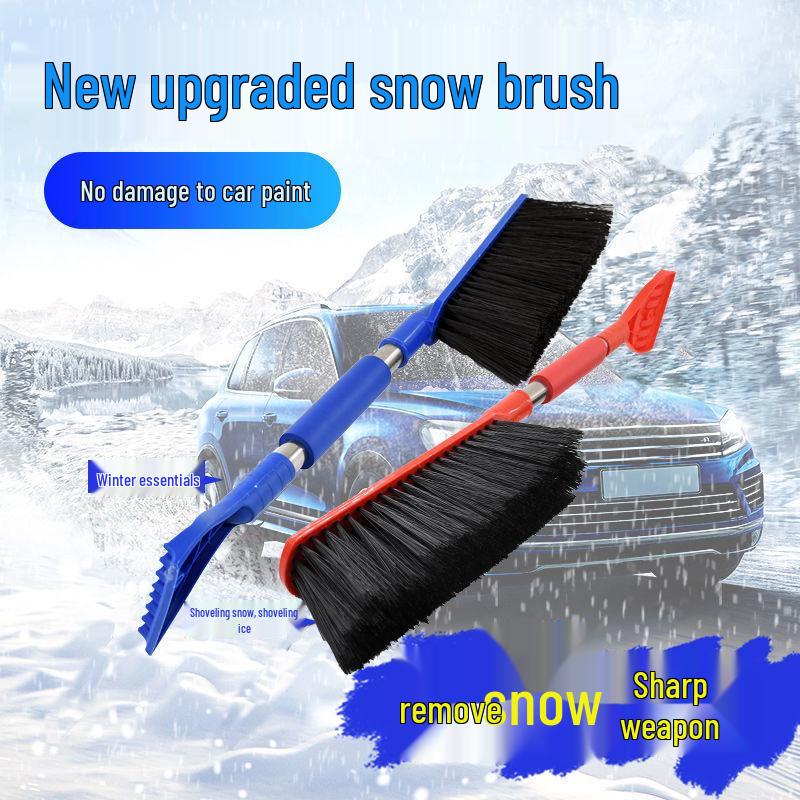 Two-in-One Snow Shovel & Ice Scraper: Winter Glass Cleaning Brush