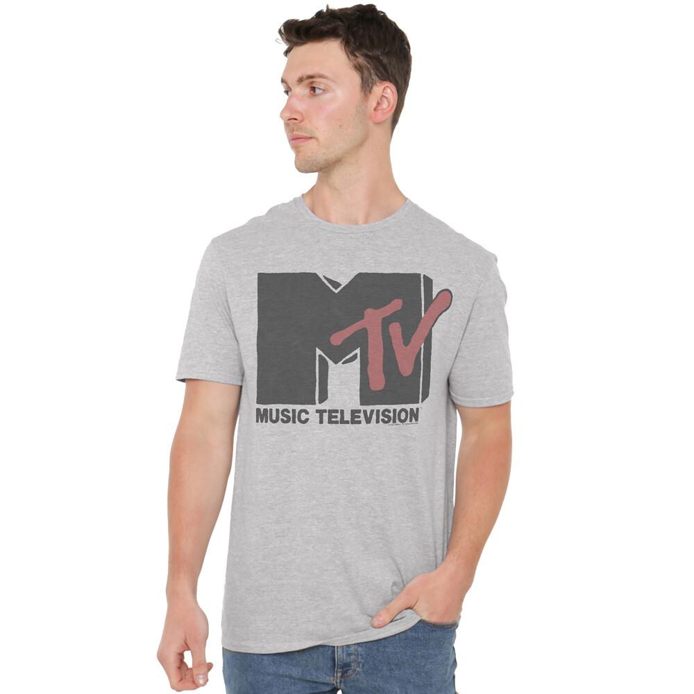 MTV MTV Logo T-Shirt S-2XL, Athletic Heather Unisex T-Shirt XXL