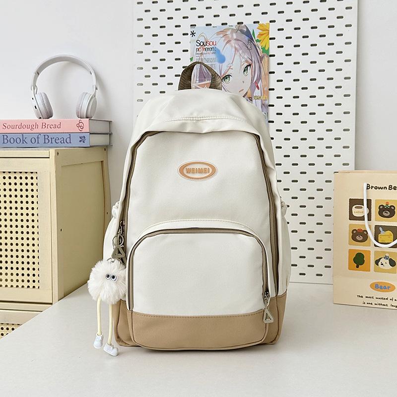 Schoolbag Backpack New Fashion Large Capacity Travel Backpack Female Japanese Junior High School Students High School Students Simple Schoolbag