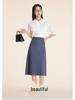 Women's Short-Sleeve White Wrinkle-Resistant Professional Shirt and Suit Dress Set for Work or Interviews