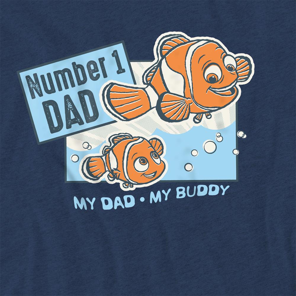 Finding Nemo Unisex Adult Number 1 Dad Marlin Heather T-Shirt