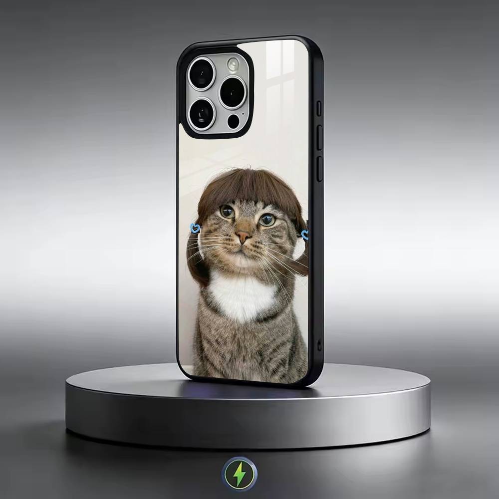 Funny C-Cute Cat Phone Case For iPhone17,16,15,14,13,12,11 Plus,Pro Magnetic For Magsafe Wireless Charging
