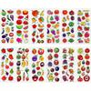 6 Sheets 3D Puffy Stickers Foam Vegetable Fruit Stickers Colored Sticker for Scrapbooking Teacher Reward Sticker DIY JXB