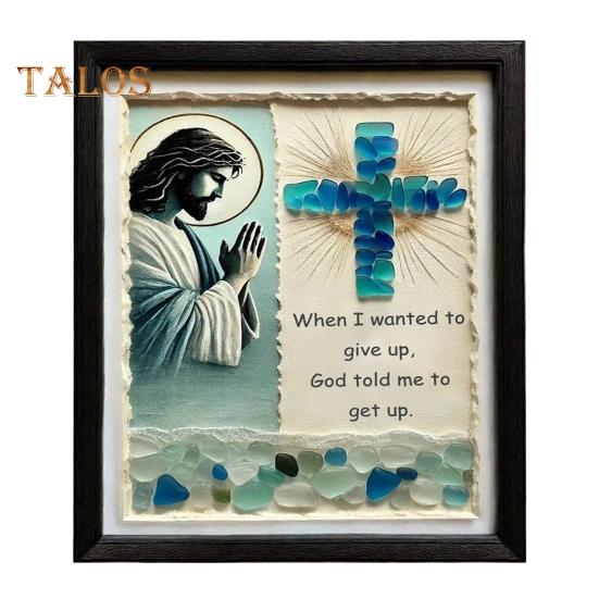 

Морское стекло Христианское настенное искусство Ручная работа Морское стекло Иисус Настенное украшение Рамка Морское стекло Художественное произведение Настенный орнамент Пасхальный религиозный подарок A