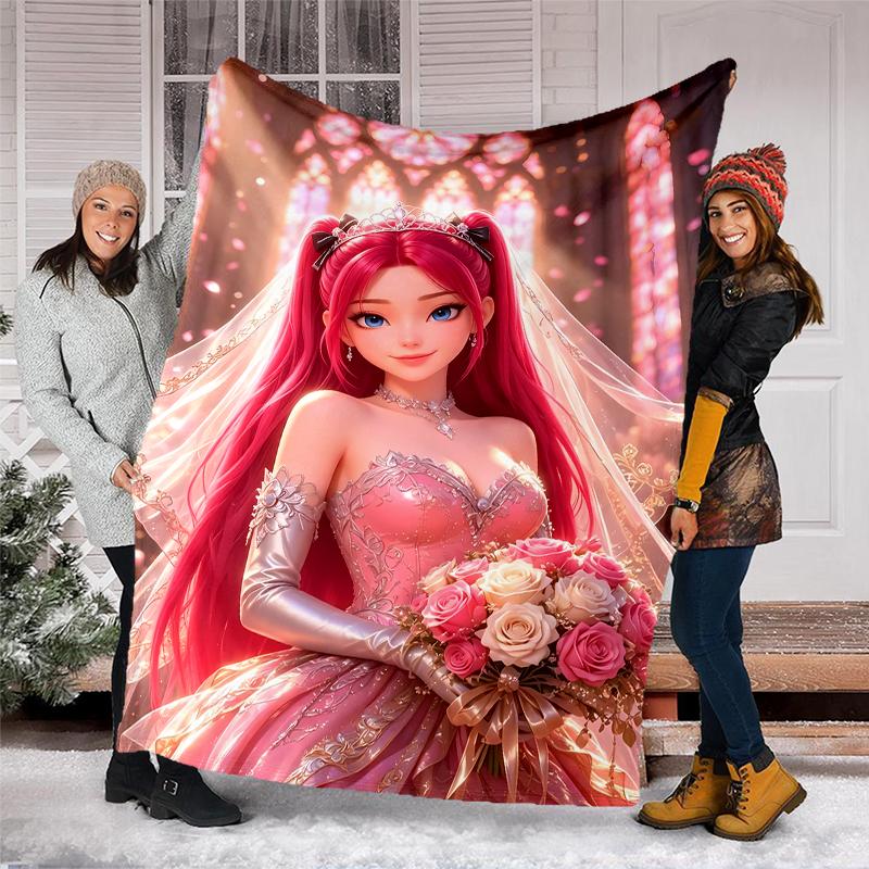 Demon Hunter printed throw blanket—soft,warm;versatile blanket for all seasons—perfect as &air-conditioning throw,nap blanket