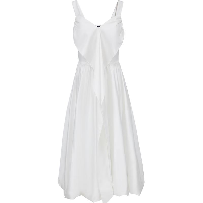 

VEROMODA 2025 Cotton Blend Criss-Cross Tie Pleated Tulip Dress S