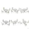 1/20 Modern Kitchen Table Chairs Furniture Set Ornaments Micro Landscape White
