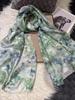 White 100% Mulberry Silk Scarf Shawl Women New Floral Design Summer Long Beach Shawl Luxury Ladies Neck Scarves Hijabs