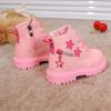 Girls' Fashion Princess Fleece Ankle Boots, Winter Children's Sweet Anti-slip Leather Boots