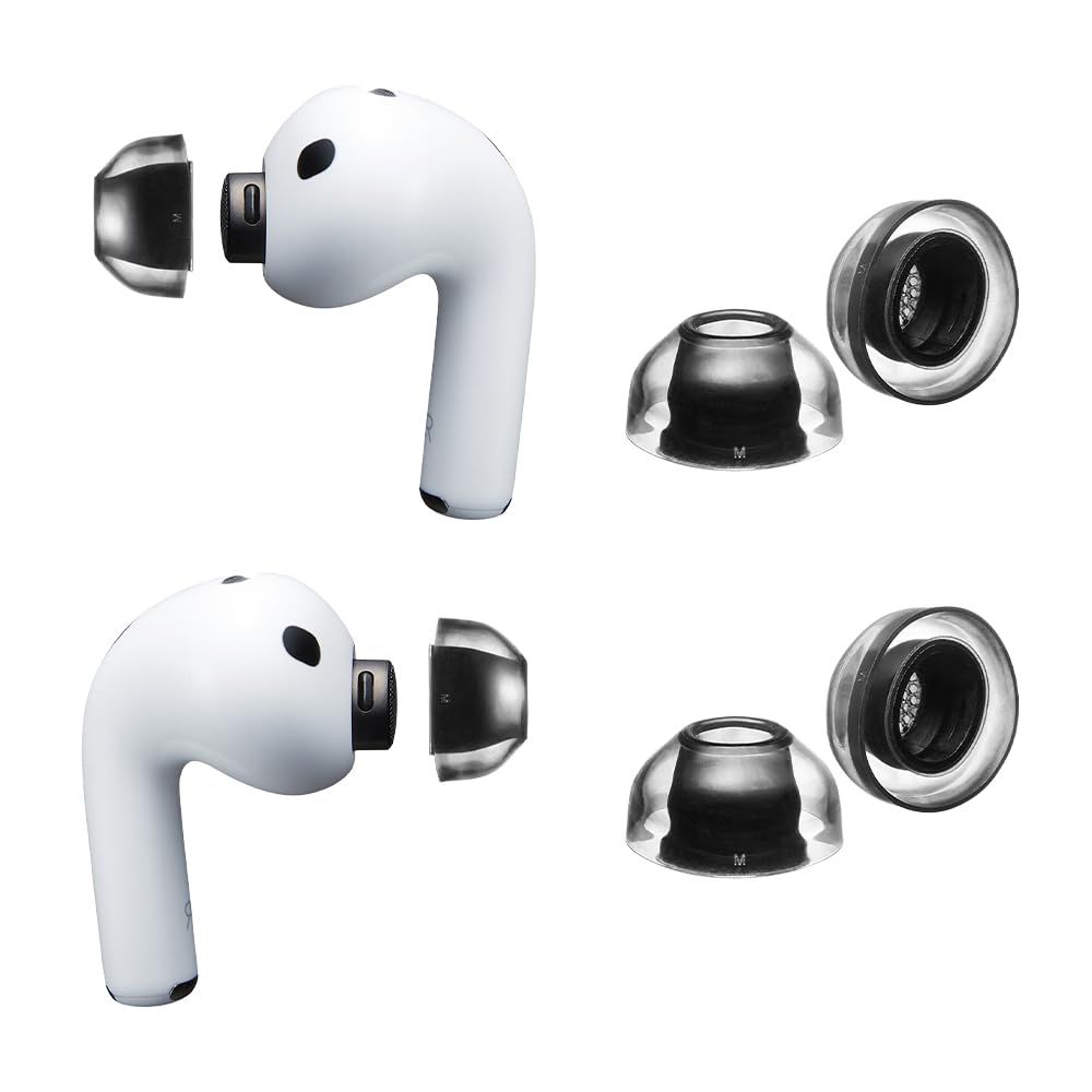 

AZLA SednaEarfit XELASTEC II AirPods Pro 3 Ear Tips Premium TPE Deformable Adapter Tapered Shape Variable Thickness 12H Hexagon Filter Drop Prevention