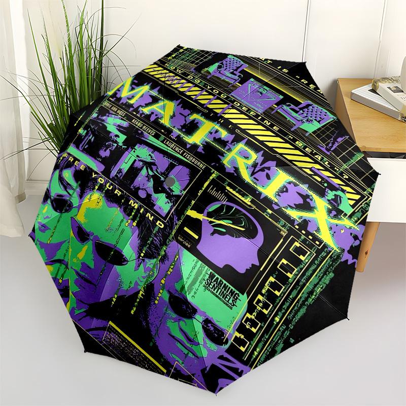 

1pc Matrix: Free Your Mind Umbrella with Plastic Handle,Suitable for All Seasons Travel Outdoor Multi-functional UmbrellaDCS217
