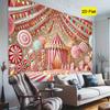 1pc Circus Party Background - Pastel Pink Striped Candy-themed Tent  Suitable for Birthday Party Photography Background