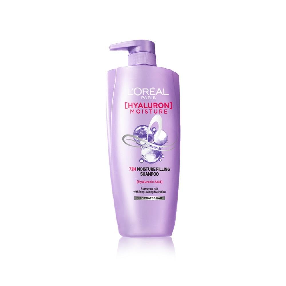 L Oréal Paris Moisture Filling Shampoo, With Hyaluronic Acid, For Dry & Dehydrated Hair, Hyaluron Moisture 72H, 650Ml